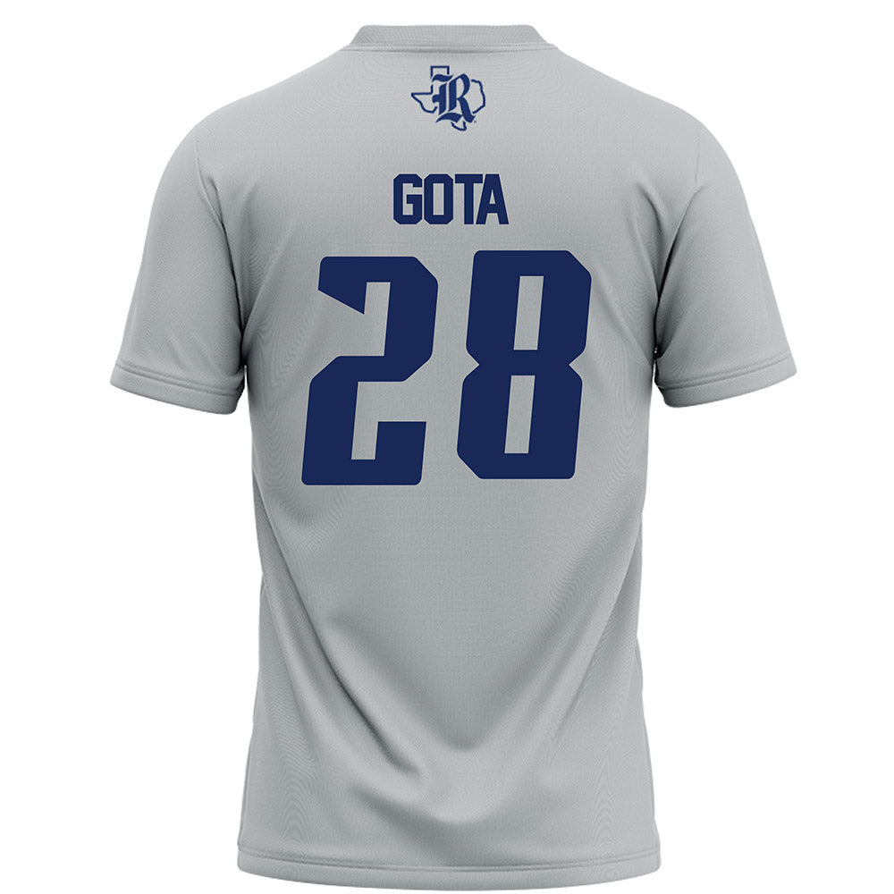 Rice - NCAA Football : Enock Gota - Grey Football Jersey-1