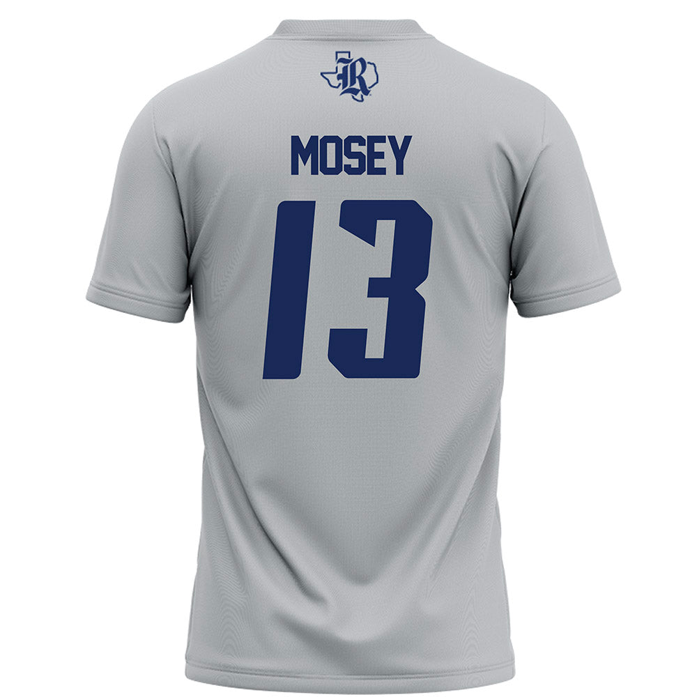 Rice - NCAA Football : Maxwell Mosey - Grey Football Jersey-1