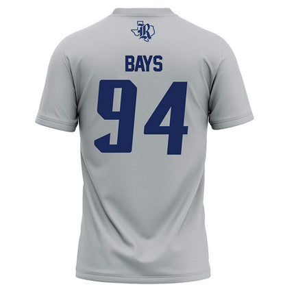 Rice - NCAA Football : Braden Bays - Grey Football Jersey-1