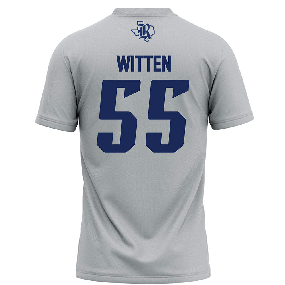 Rice - NCAA Football : CJ Witten - Grey Football Jersey-1