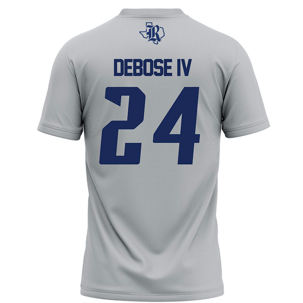 Rice - NCAA Football : Larry DeBose IV - Grey Football Jersey-1