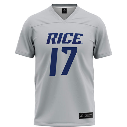 Rice - NCAA Football : Jake Renda - Grey Football Jersey-0