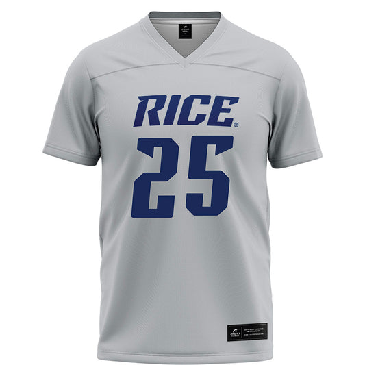 Rice - NCAA Football : Caden VerMaas - Grey Football Jersey-0