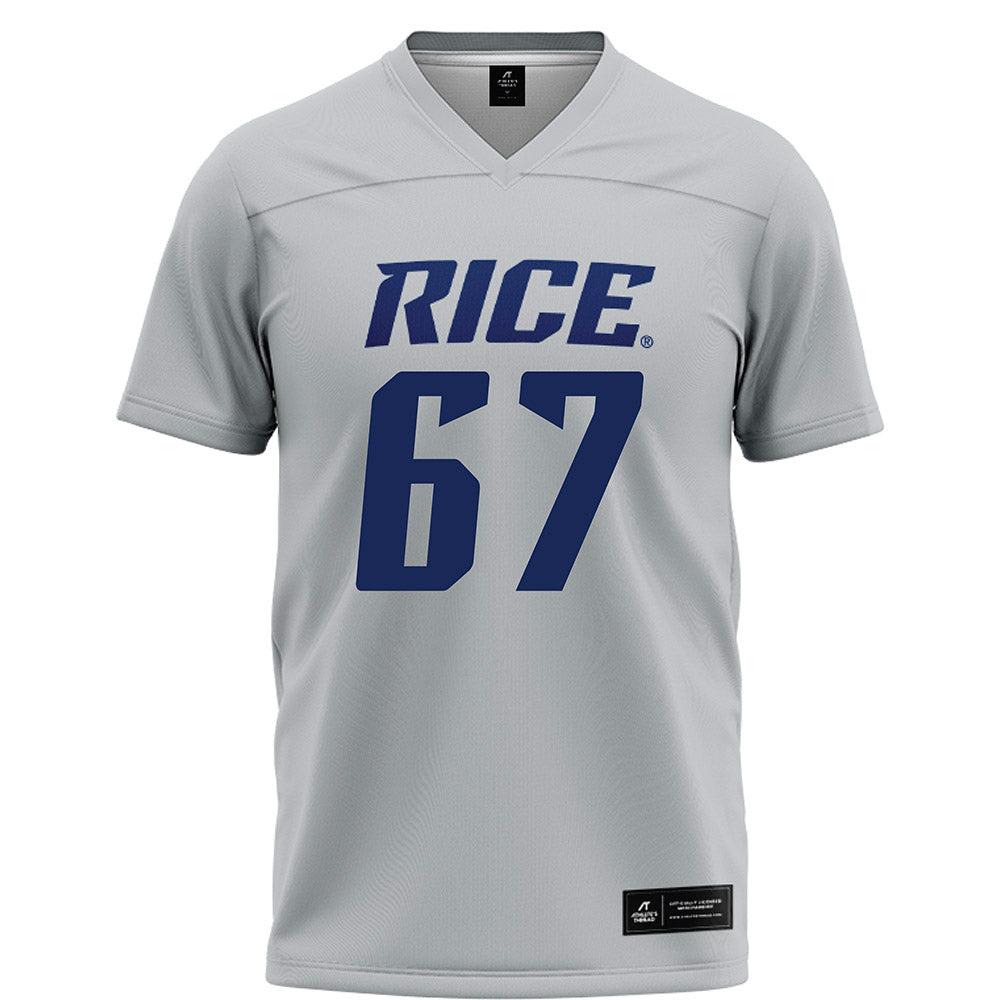Rice - NCAA Football : Luke Needham - Grey Football Jersey-0