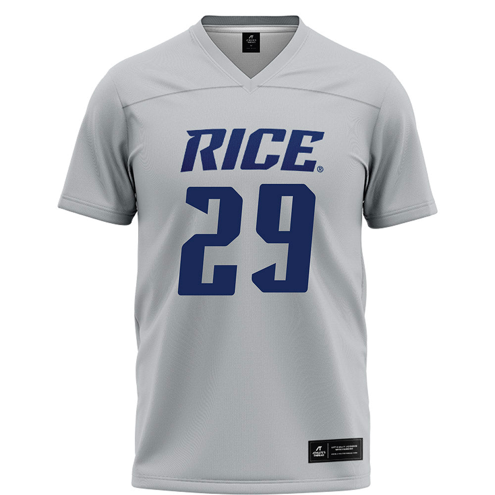 Rice - NCAA Football : Charlie Durkin - Grey Football Jersey-0