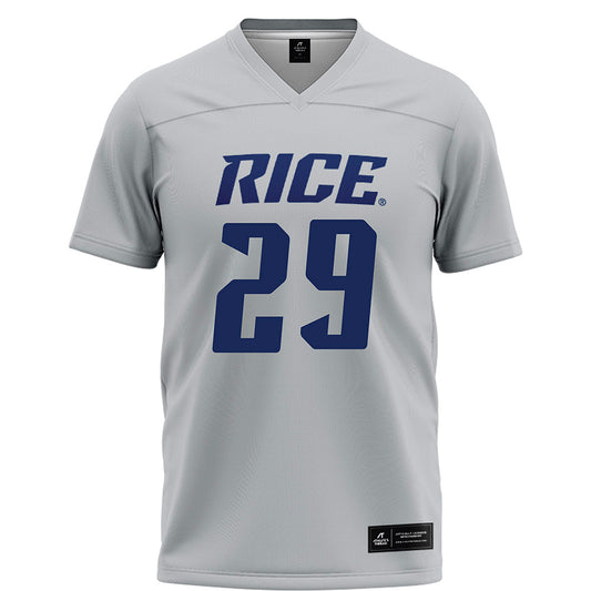 Rice - NCAA Football : Charlie Durkin - Grey Football Jersey-0