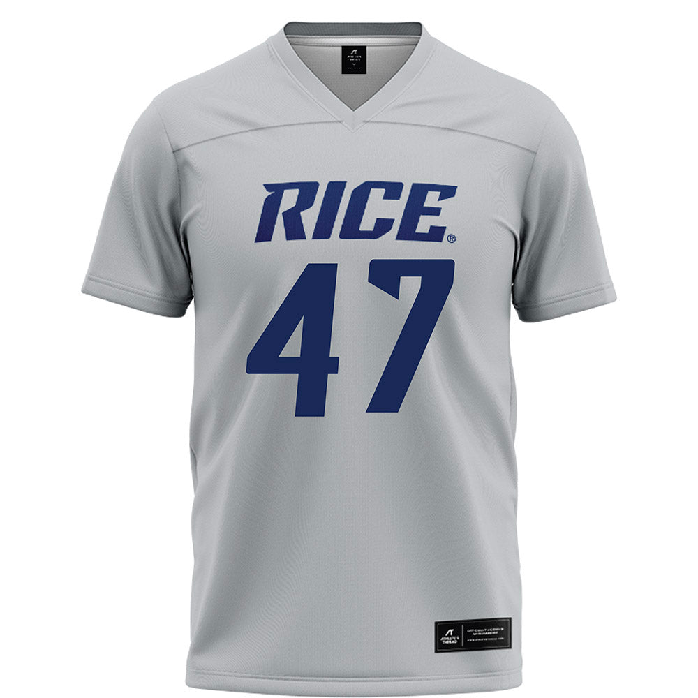 Rice - NCAA Football : Ty Thames - Grey Football Jersey-0