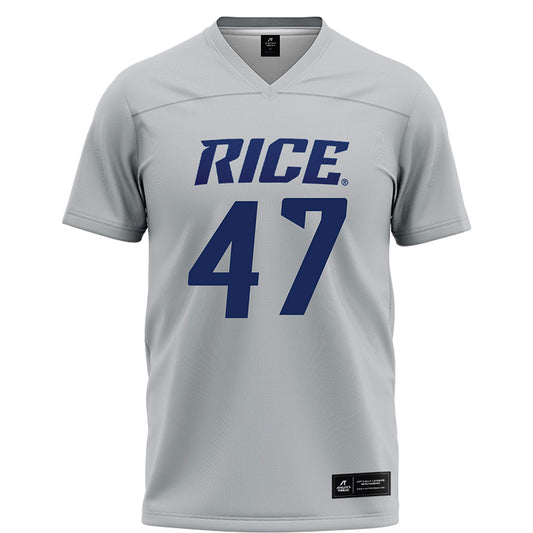 Rice - NCAA Football : Ty Thames - Grey Football Jersey-0