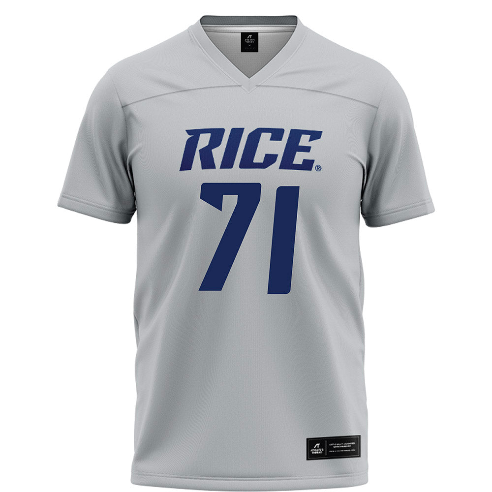 Rice - NCAA Football : Cole Principe - Grey Football Jersey-0