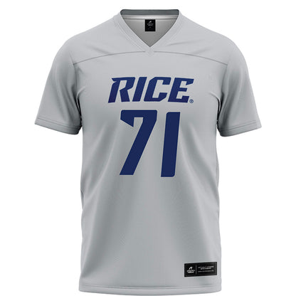 Rice - NCAA Football : Cole Principe - Grey Football Jersey-0