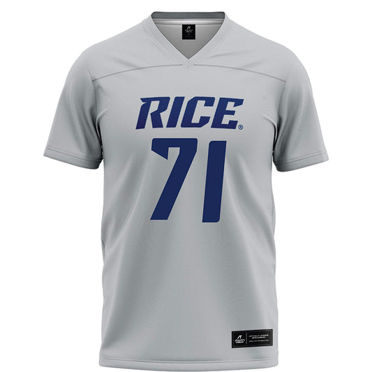 Rice - NCAA Football : Cole Principe - Grey Football Jersey-0