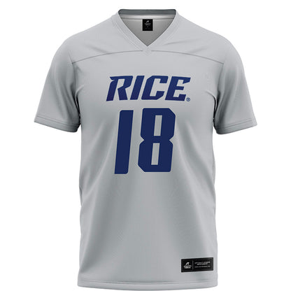 Rice - NCAA Football : Ahran Ogbor - Grey Football Jersey-0