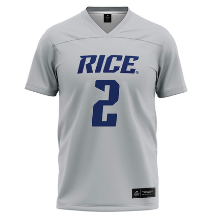Rice - NCAA Football : Jo Chavez - Grey Football Jersey-0