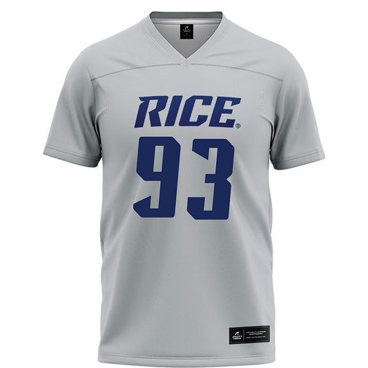 Rice - NCAA Football : Quincy Tchikou - Grey Football Jersey-0