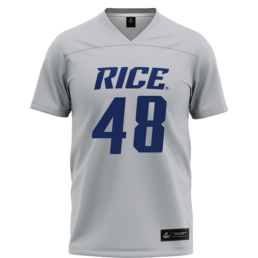 Rice - NCAA Football : Phoenix Derichsweiler - Grey Football Jersey-0