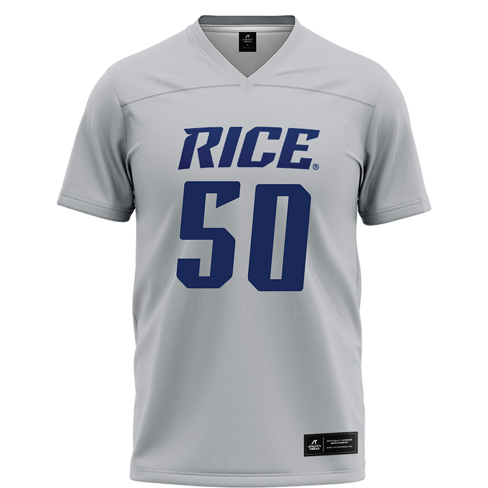 Rice - NCAA Football : Patrick Valent - Grey Football Jersey-0