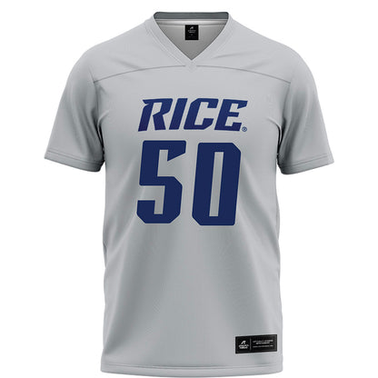 Rice - NCAA Football : Patrick Valent - Grey Football Jersey-0