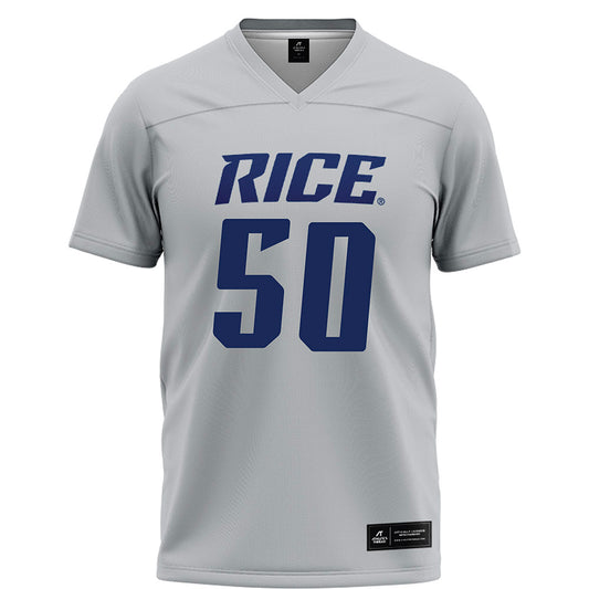 Rice - NCAA Football : Patrick Valent - Grey Football Jersey-0