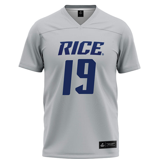 Rice - NCAA Football : Jordan Clark - Grey Football Jersey-0