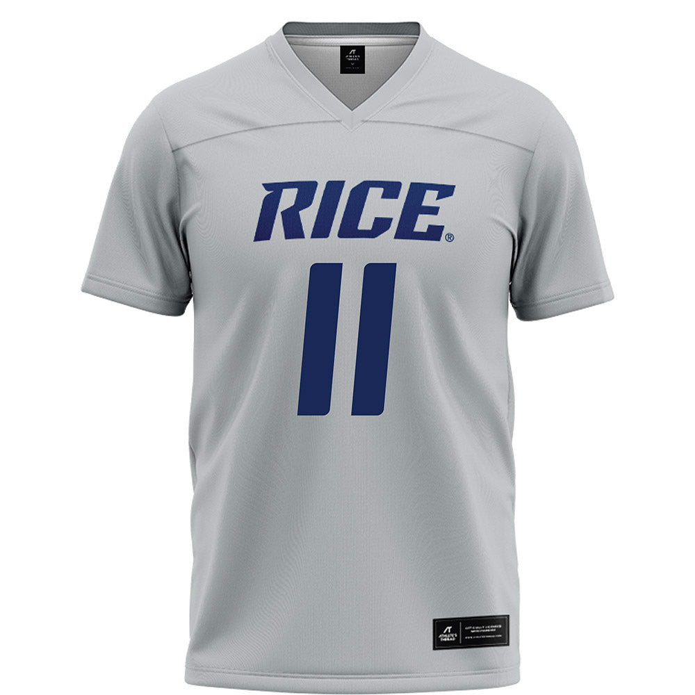 Rice - NCAA Football : Jacurri Brown - Grey Football Jersey-0