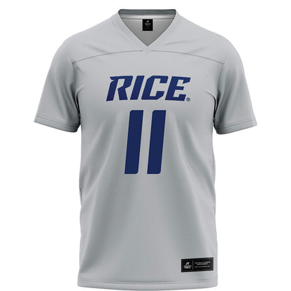 Rice - NCAA Football : Jacurri Brown - Grey Football Jersey-0