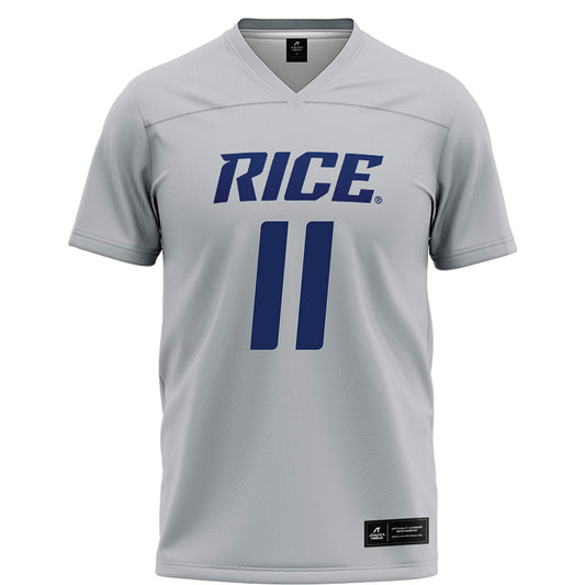 Rice - NCAA Football : Jacurri Brown - Grey Football Jersey-0
