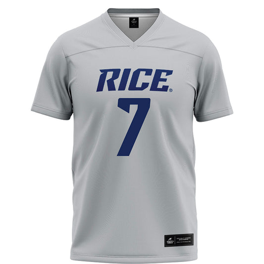 Rice - NCAA Football : Angelo "AJ" Brown - Grey Football Jersey-0