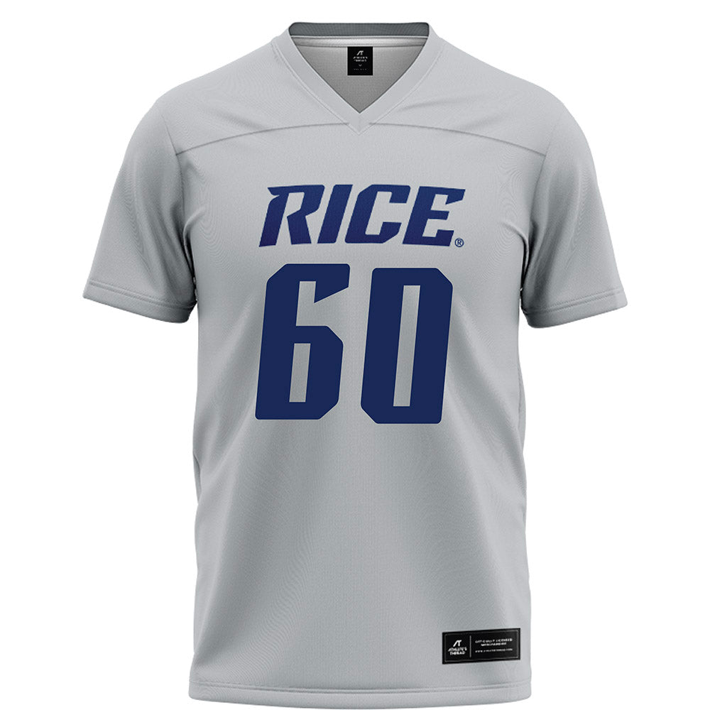 Rice - NCAA Football : Leo Bluhm - Grey Football Jersey-0