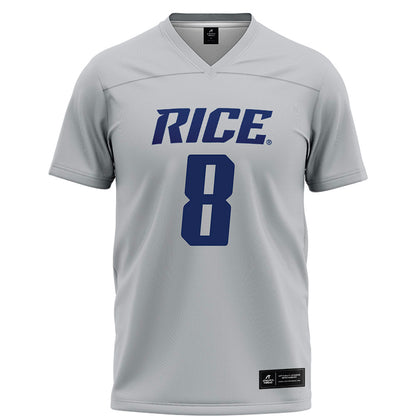 Rice - NCAA Football : Colin Leahey - Grey Football Jersey-0