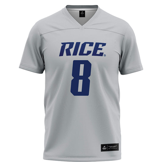 Rice - NCAA Football : Colin Leahey - Grey Football Jersey-0