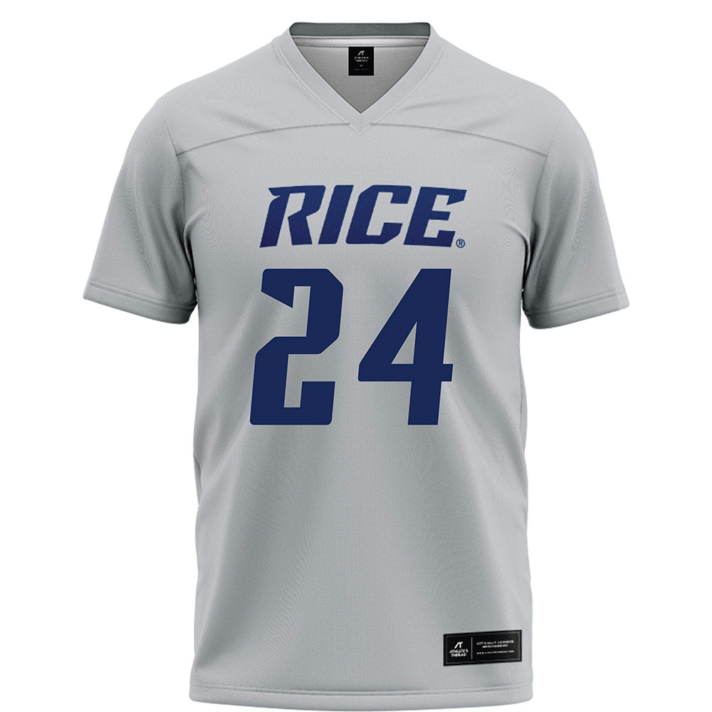 Rice - NCAA Football : Larry DeBose IV - Grey Football Jersey-0
