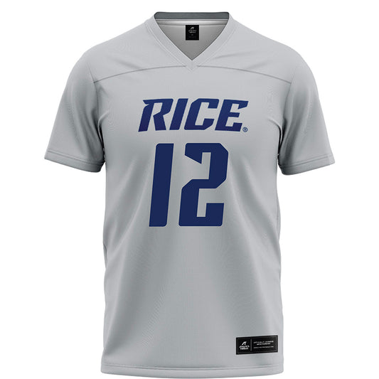 Rice - NCAA Football : Jamir Benjamin - Grey Football Jersey-0