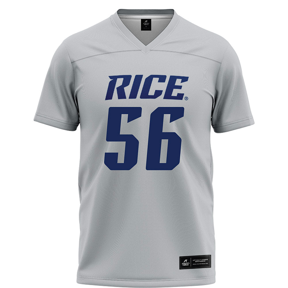Rice - NCAA Football : Seth Clarke - Grey Football Jersey-0