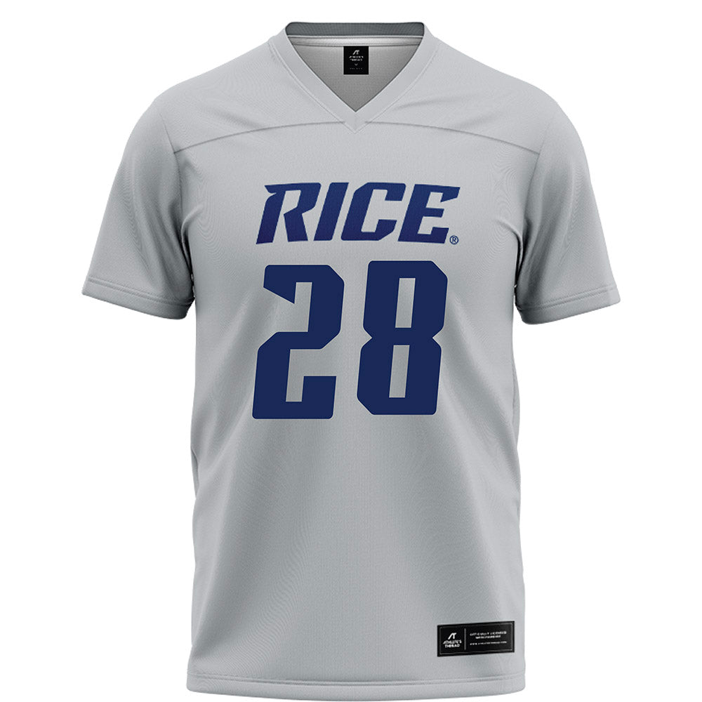 Rice - NCAA Football : Enock Gota - Grey Football Jersey-0