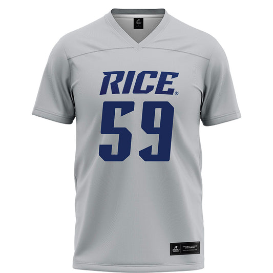 Rice - NCAA Football : Colter Alberding - Grey Football Jersey-0