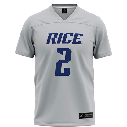 Rice - NCAA Football : Lucas Scheerhorn - Grey Football Jersey-0