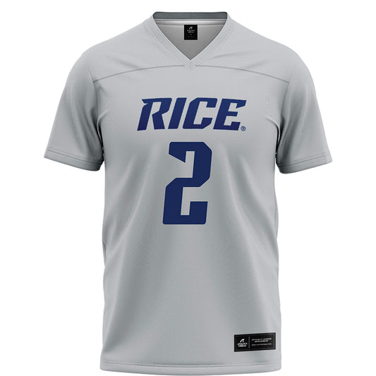 Rice - NCAA Football : Lucas Scheerhorn - Grey Football Jersey-0