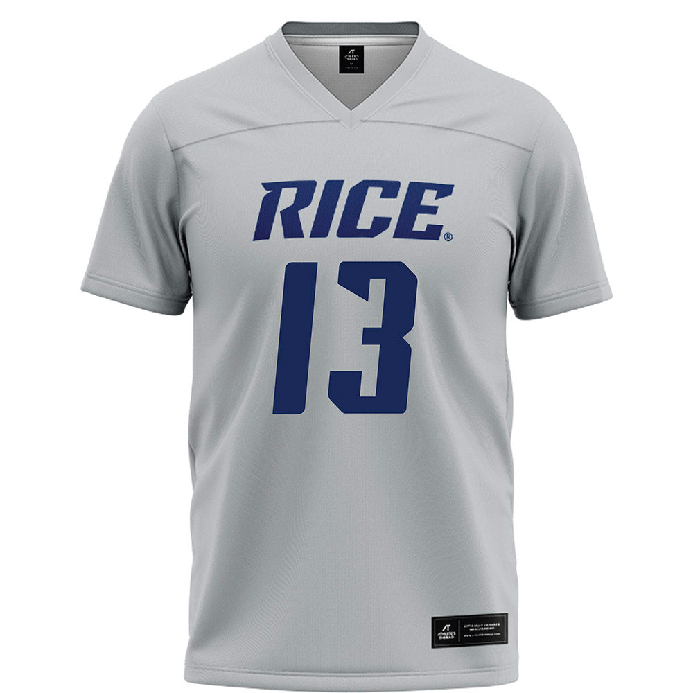 Rice - NCAA Football : Maxwell Mosey - Grey Football Jersey-0