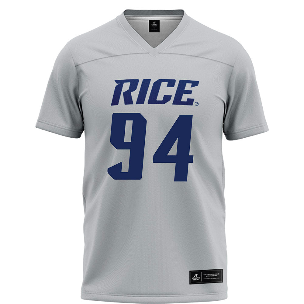 Rice - NCAA Football : Braden Bays - Grey Football Jersey-0