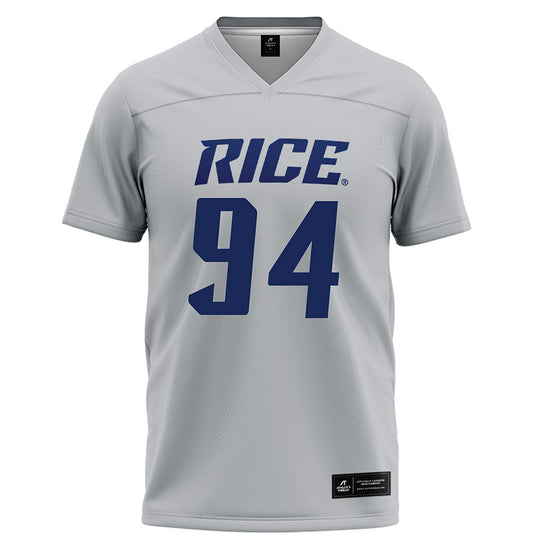 Rice - NCAA Football : Braden Bays - Grey Football Jersey-0