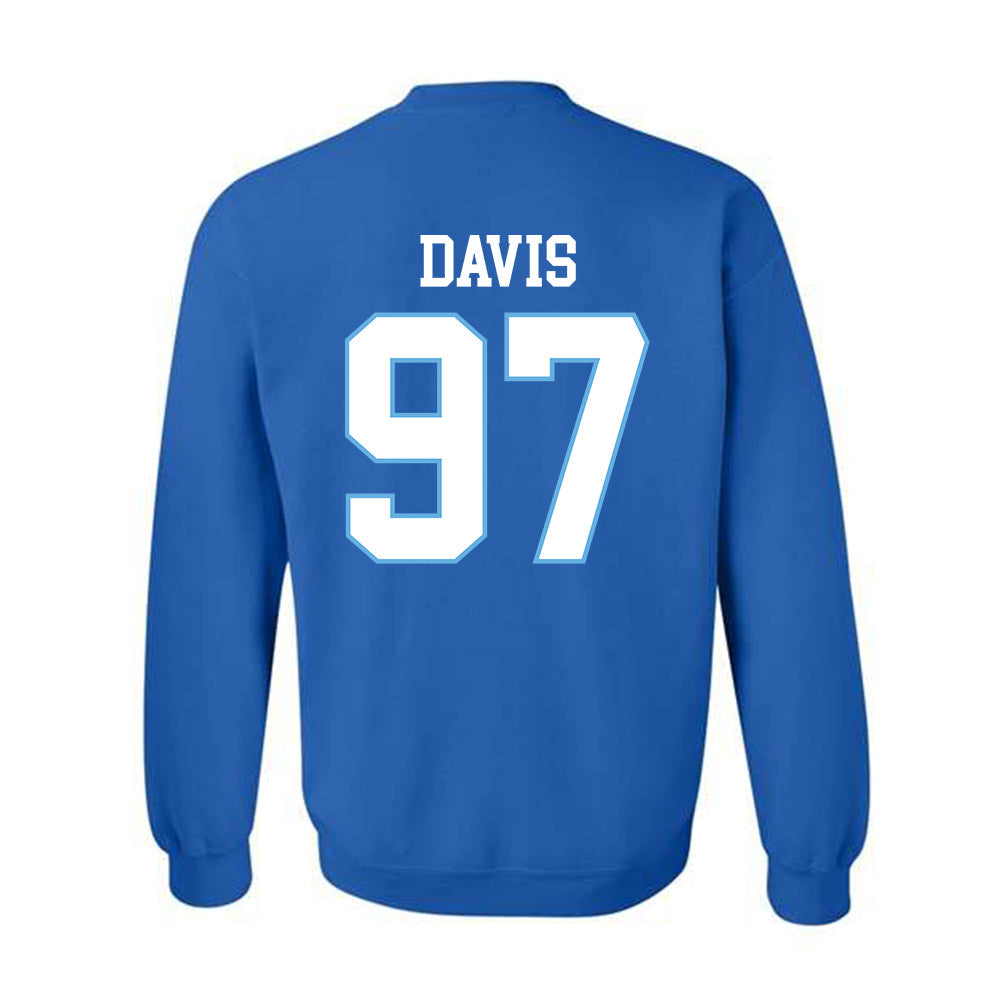 Drake - NCAA Football : Devyn Davis - Classic Shersey Crewneck Sweatshirt-1