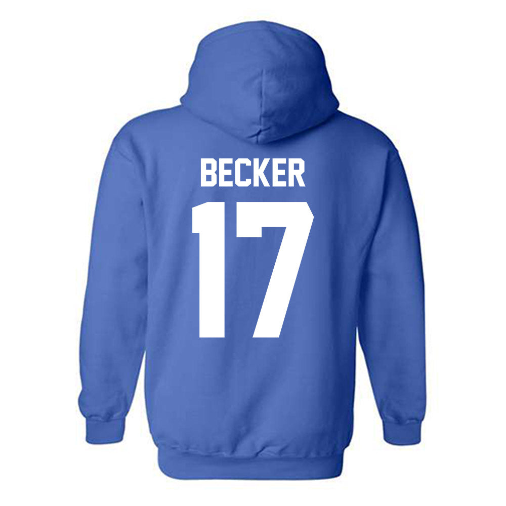 Drake - NCAA Women's Basketball : Anna Becker - Classic Shersey Hooded Sweatshirt-1