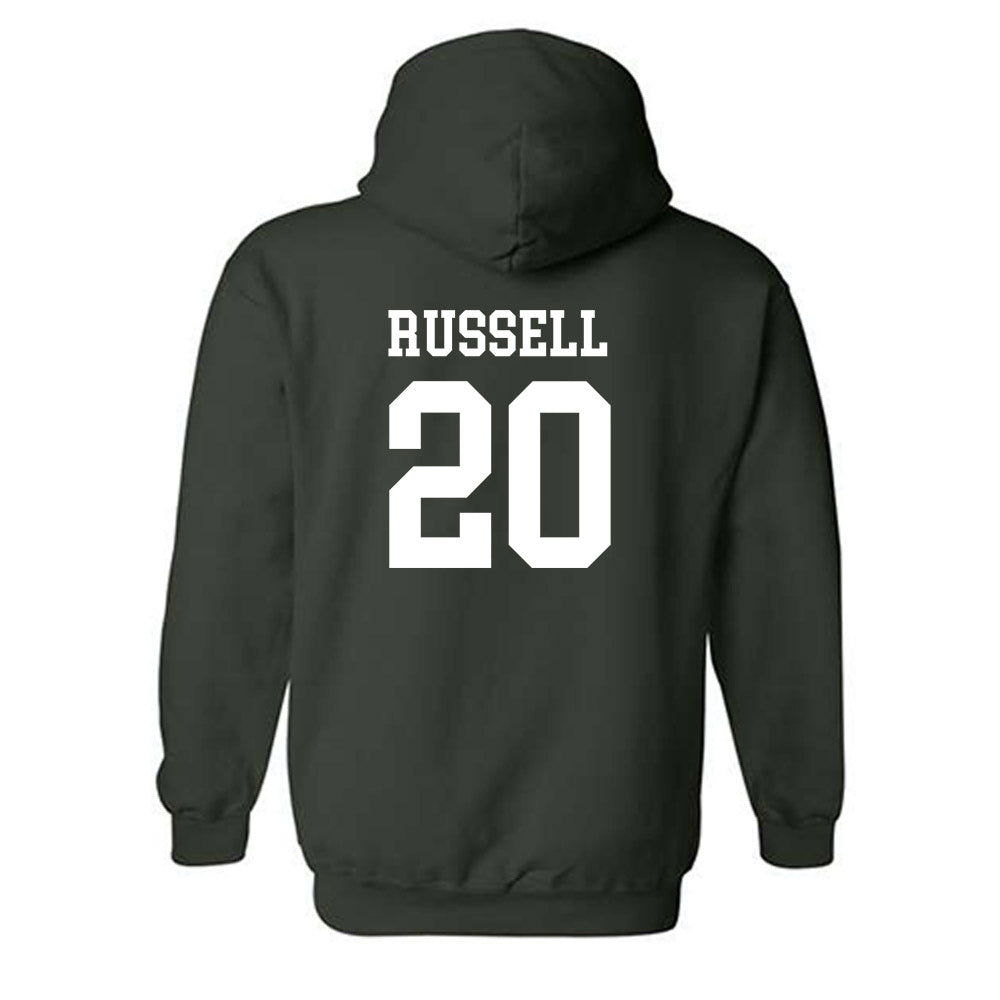 Michigan State - NCAA Men's Ice Hockey : Daniel Russell - Classic Shersey Hooded Sweatshirt-1