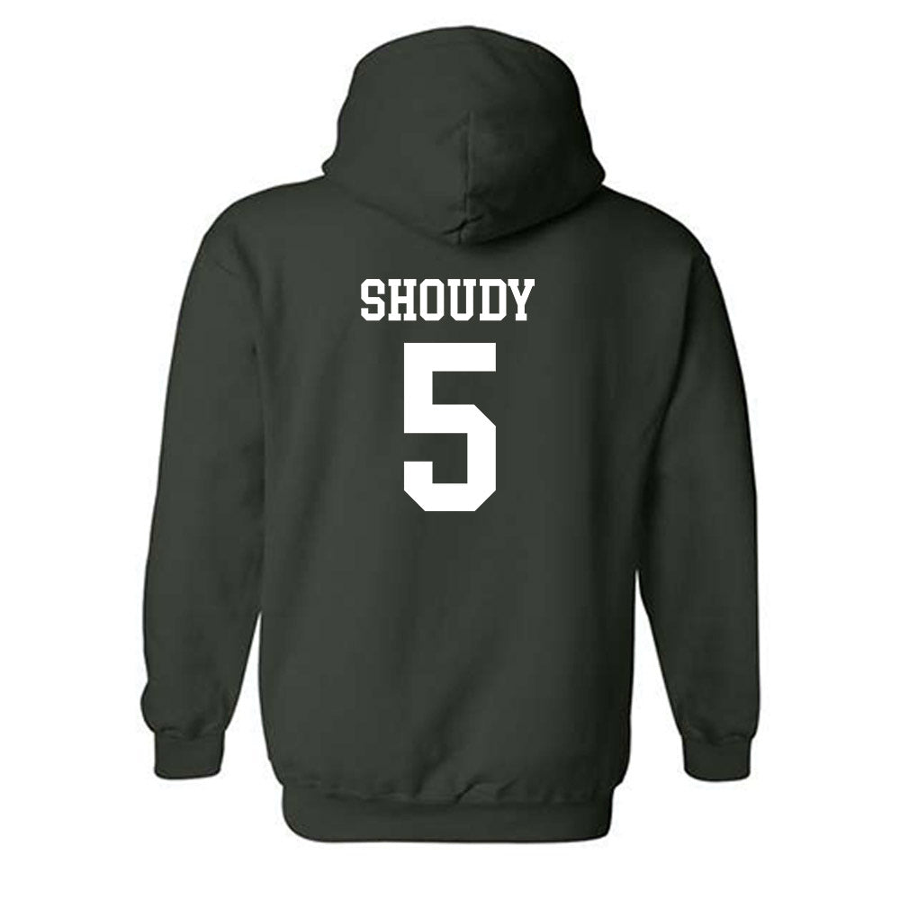 Michigan State - NCAA Men's Ice Hockey : Travis Shoudy - Classic Shersey Hooded Sweatshirt-1