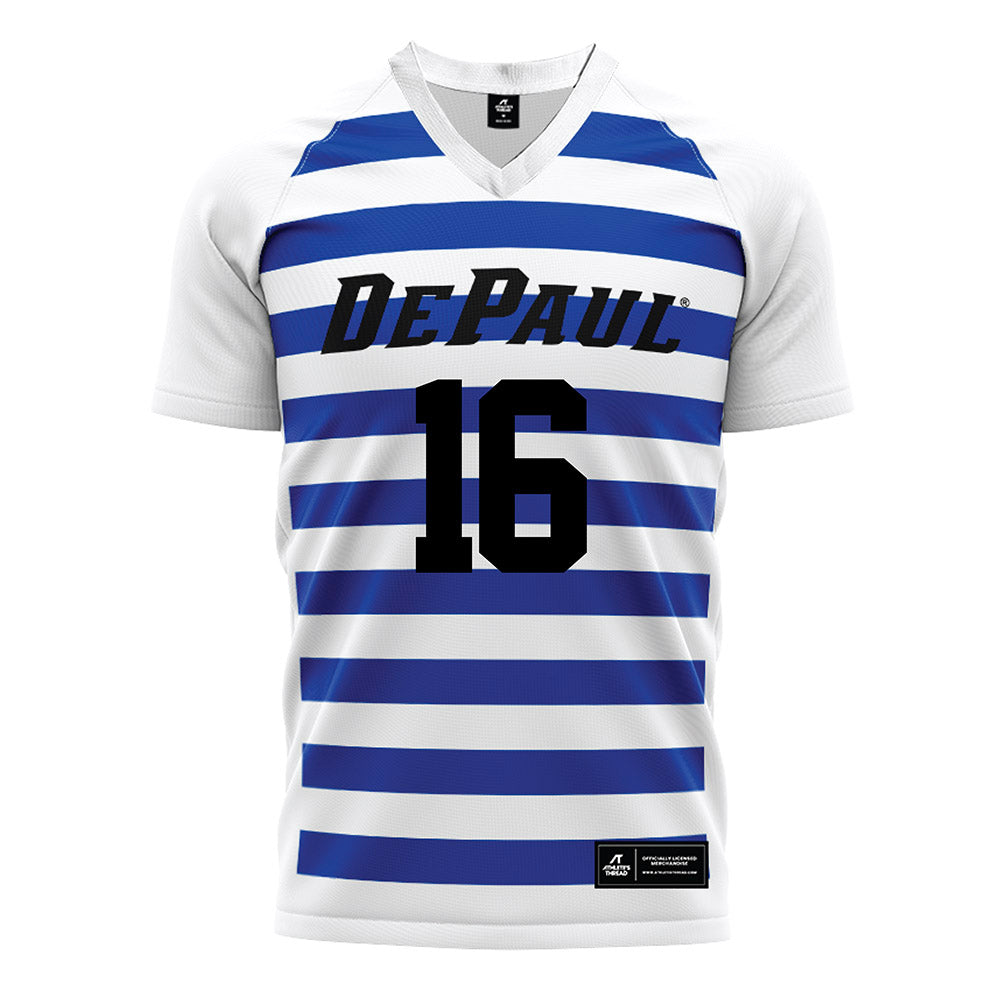 DePaul - NCAA Women's Soccer : Madeline Lewis - White Soccer Jersey-0