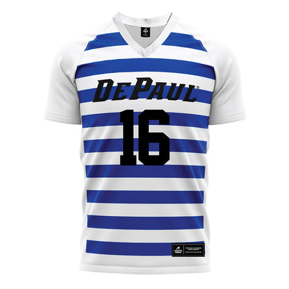 DePaul - NCAA Women's Soccer : Madeline Lewis - White Soccer Jersey-0