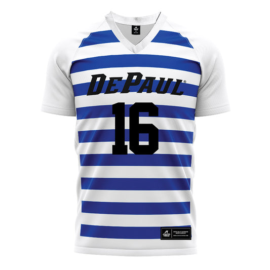 DePaul - NCAA Women's Soccer : Madeline Lewis - White Soccer Jersey-0