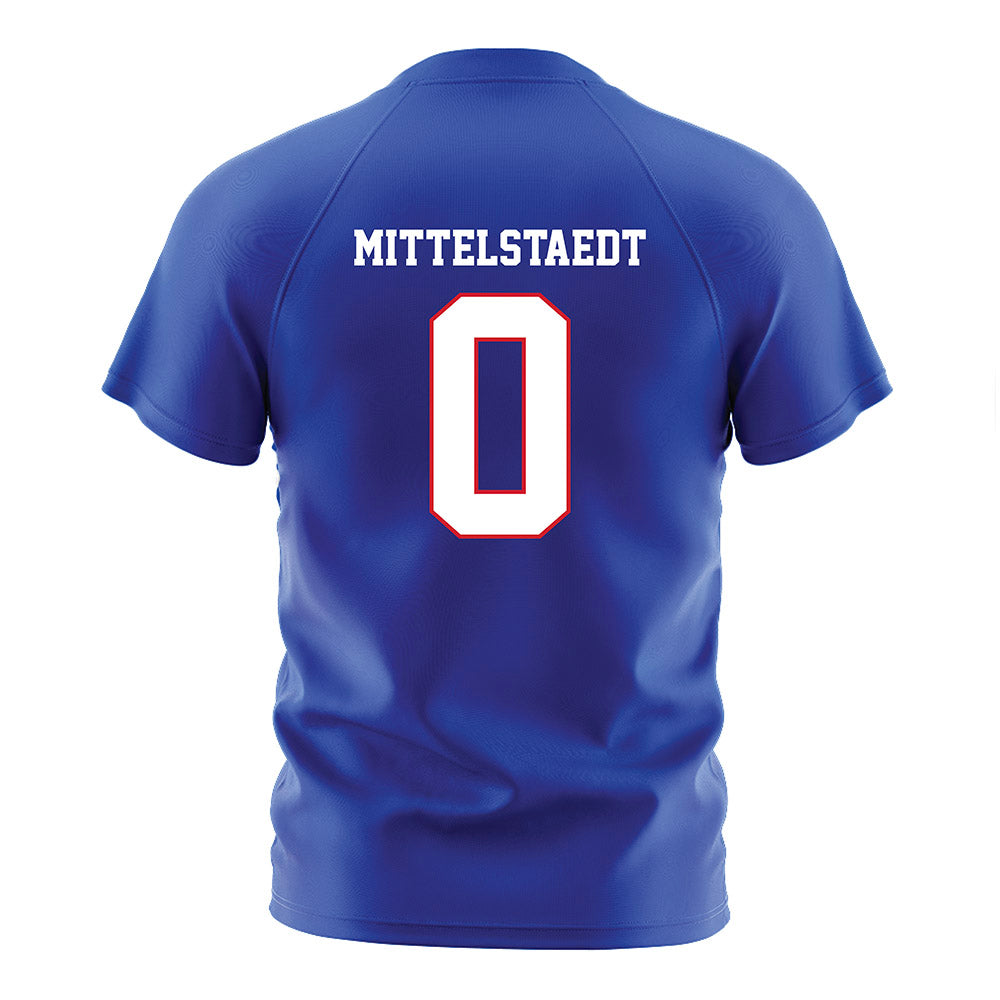 DePaul - NCAA Women's Soccer : Savannah Mittelstaedt - Blue Soccer Jersey-1