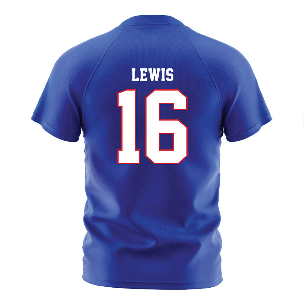 DePaul - NCAA Women's Soccer : Madeline Lewis - Blue Soccer Jersey-1
