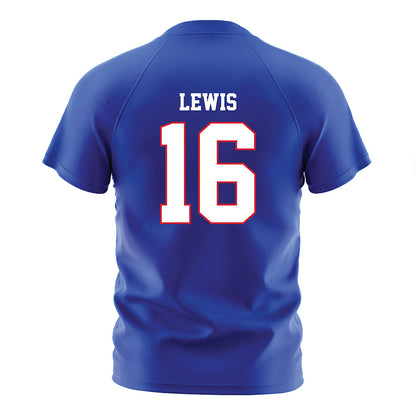 DePaul - NCAA Women's Soccer : Madeline Lewis - Blue Soccer Jersey-1